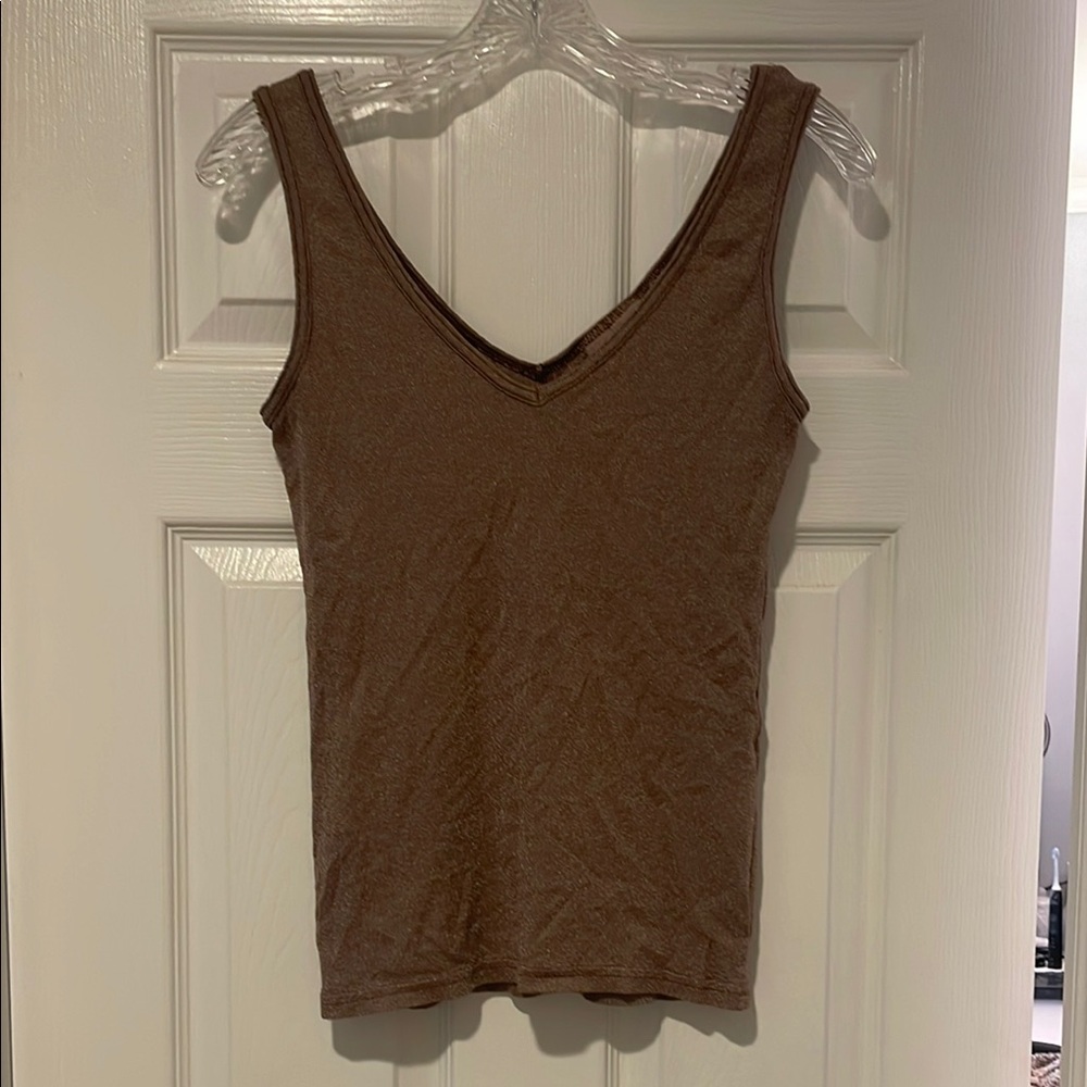 Michael Stars Brown Fitted Tank Top